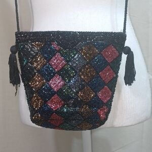 Beaded Crossbody Bag Danieli Multicolor